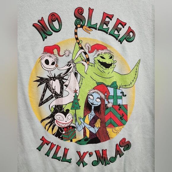 Nwt Disney Nightmare Before Christmas Unisex Green Short Sleeve Graphic T-Shirt - Picture 3 of 4